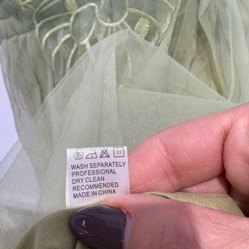Girl Fairy/Butterfly Green Dress Size 5/6 New - Picture 7 of 7